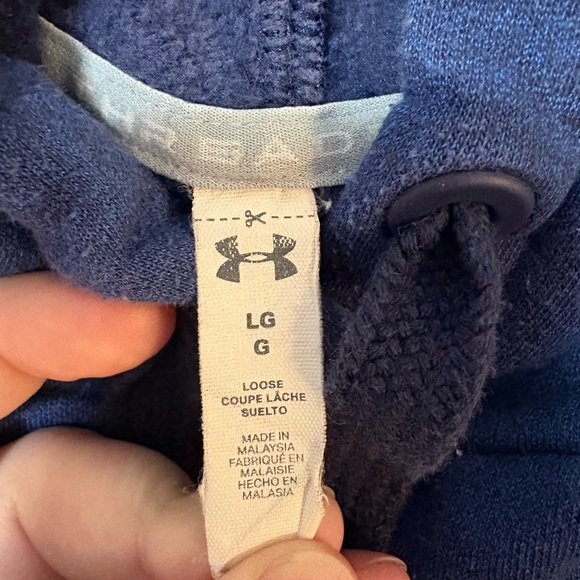 Men’s Under Armour Navy Blue Hoodie - Picture 3 of 3